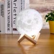 Moon Shape LED Rechargeable Sixteen Colors Table Lamp Supply