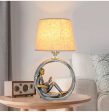 Art Deco Modern Table Lamp Boy Playing Guitar and Girle Reading The Book Online