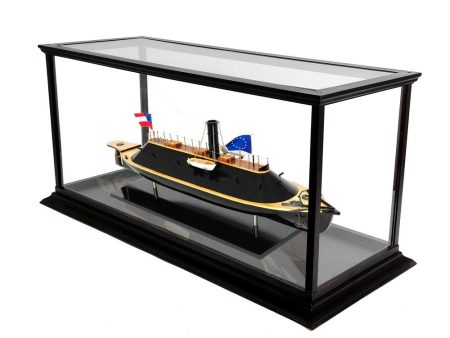 C.S.S. Virginia Ironclad Steam Powered Ship Exclusive Edition Wood Model  Assembled with Display Case on Sale