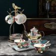 British Style Coffee and Tea Luxury Porcelain 24 karat Gold Plated Set For Sale