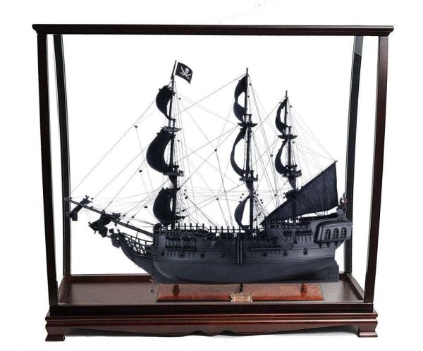 Black Pearl Pirates Tall Ship Model With Display Case Online Hot Sale