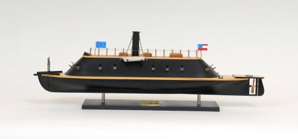 C.S.S. Virginia Ironclad Steam Powered Ship Exclusive Edition Wood Model  Assembled with Display Case on Sale