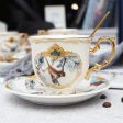 Vintage Style Coffee and Tea Cups Made From Fine Porcelain 24 Karat Gold Plated Sale