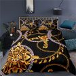 Luxury Versace Style Duvet 3 pic Set With Gold and Black Colors Hot on Sale