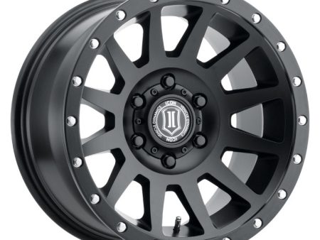 ICON Compression 17x8.5 6x5.5 25mm Offset 5.75in BS 95.1mm Bore Satin Black Wheel Supply