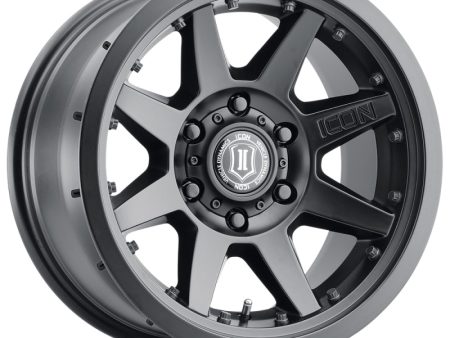 ICON Rebound Pro 17x8.5 6x5.5 25mm Offset 5.75in BS 95.1mm Bore Satin Black Wheel Cheap