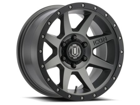 ICON Rebound 17x8.5 6x5.5 25mm Offset 5.75in BS 95.1mm Bore Titanium Wheel For Discount