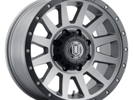 ICON Compression HD 18x9 8x6.5 12mm Offset 5.5in BS Titanium Wheel Discount