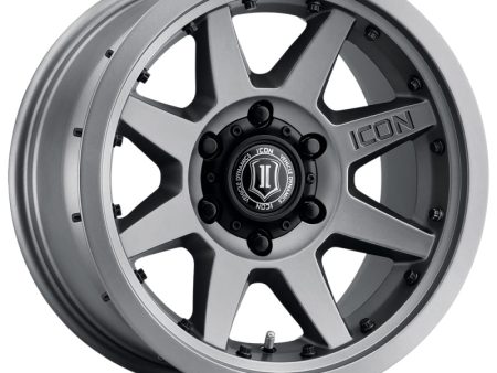 ICON Rebound Pro 17x8.5 6x5.5 25mm Offset 5.75in BS 95.1mm Bore Titanium Wheel Fashion