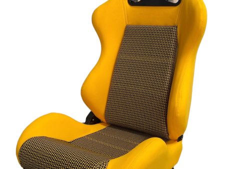 SPDZ1 Canary SR3 Racing Seats Yellow Cloth Kevlar Mesh Reclinable Online